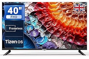 TeeView 40 inch Full HD/FHD 1080P Smart TV Tizen OS TV with Netflix Disney+ Gaming Hub Dolby Audio, Made in the UK