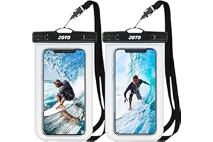 JOTO 2 Pochettes Étanches Smartphone Certifiée IPX8 iPhone 16/15/14/13/12/11 Plus Pro Max, Redmi Note 13/13 Pro 12 A3, Galaxy A15 A35 A25 A54 A55, Housse Étanche Jusqu'à 7 Pouces -Clair