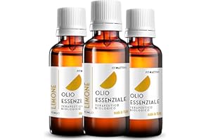FITOATTIVI NATURA E BENESSERE Olio Essenziale Limone Puro 3x10ml - Kit Oli Essenziali Essenza Limone per Diffusori, Igiene, Casa, Nasoterapia - Aromi 100% Naturali, Made in Italy - FITOATTIVI BENESSERE E NATURA