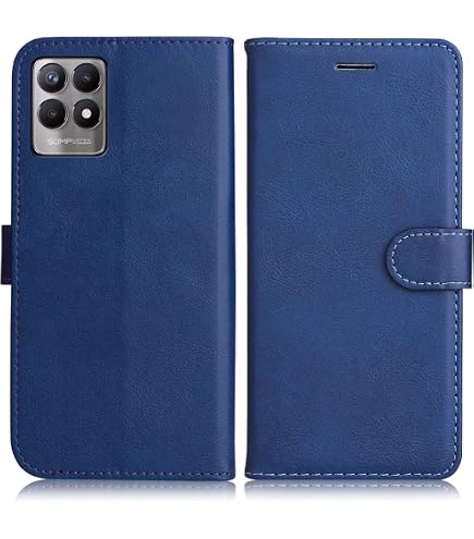 Cover A Portafoglio Per Realme Note 50 In Pelle PU Con Chiusura Magnetica E Slot Porta Carte - Custodia Libro Con Supporto - Nero - 2