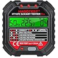 moobody Electric Socket Tester, GFCI Outlet Tester with Voltage Display 90- Socket Tester Automatic Electric Circuit Polarity Voltage Breaker Finder HT107D