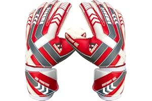 amport Goalkeeper Gloves – Finger Spine Protection, Hybrid Cut & Wide Double Layer Wristband – Unique Designed, Best Grippy and Consistent Palm Grip Goalie Gloves for Kids, Youth & Adult