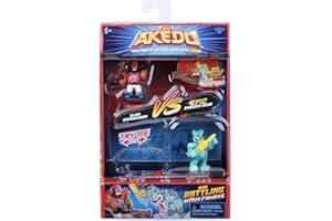 GIOCHI PREZIOSI Akedo Glam Granderson VS Epic Shreddy Bear Ensemble de jeu complet pour commencer la bataille, 2 guerriers Akedo et 2 contrôleurs inclus, pour enfants à partir de 6 ans, AKE01200, multicolore
