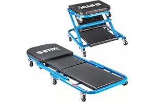 Stix 2 w 1 warsztatowa deska na kółkach LWS-36, taboret warsztatowy do 150 kg, leżanka warsztatowa, wózek warsztatowy (91 cm)