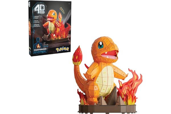 4D Build - Puzzle 3D Pokémon - Maquette Salamèche Pokémon 241 Pièces - Salamèche Inspiré Du Dessin Animé - Puzzle Adulte - Jeu De Construction À Collectionner - Jouet Adulte - Jeu Enfant 12 ans Et +