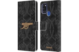 Head Case Designs Officially Licensed Arsenal FC Away 2022/23 Crest Kit Leather Wallet Case Compatible With Samsung Galaxy A21s (2020)