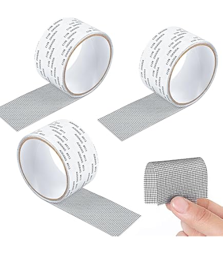 Nastro Ripara Zanzariere - 65 Pezzi Kit Adesivo Invisibile Per Fori E Strappi