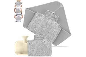 YNREDEE Hot Water Bottle Belt with Cover,Wrap Around Hot Water Bottle for Pain Relief,Neck and Shoulder,Waist Warm,130cm Extra Long Hot Water Bag for Halloween Christmas (Black)