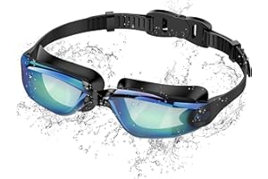 Ambienden Lunettes de Natation, Claire Vision Lunettes de Natation Anti-buée, Protection UV, Joints en Silicone, Ajustements Rapides, Unisexes Pour Adultes