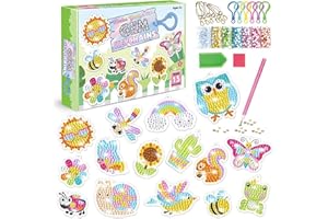 SANLIUBA Diamond Painting Niños,Conjunto de Colgantes de Pintura de Diamantes 5D, 15 Piezas de Decoraciones de Llaveros de Diamantes Diy, Adecuadas Como Regalos para Niñas de 6 a 12 Años