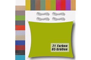 Ufamiluk sonnensegel wasserdicht rechteckig 1.5x2.5m sonnensegel Balkon Regenschutz 95% UV Schutz Windschutz Überdachung Plane für Garten Terrasse Outdoor Camping Patio Schwimmbad Gelbgrün