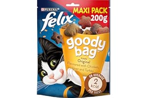 FELIX Goody Bag Original Chicken; Liver and Turkey Cat Treats 200g (Pack of 5)