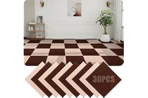 GBACHOOSE 30 styck mattplattor 30 x 30 cm, mattplattor självhäftande, matta, kakel, mattplattor självhäftande för kontor, var