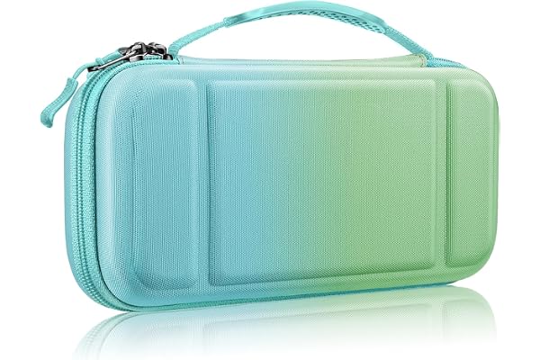 Fintie - Étui de Transport pour Nintendo Switch OLED modèle 2021/Switch 2017, résistant aux Chocs, étui de Protection Rigide avec 10 emplacements pour Cartes de Jeu et Poche intérieure