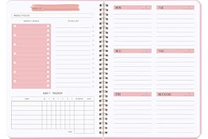 KAICN Undated Weekly Planner- Weekly Goals Notebook, A5 To Do List Planner, Habit Tracker Journal with Spiral Binding, 5.7 x 8.0 inches