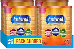 Enfamil Premium Complete 3 Leche infantil 4x800gr Leche Infantil de Continuacion para Lactantes Niños de 1 a 3 Años