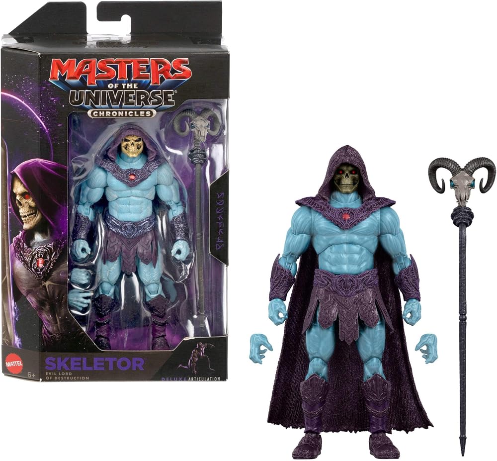 Masters of the Universe® Chronicles™ Serisi İskeletor® Aksiyon Figürü | MOTU 16,5 cm Ölçekli Koleksiyon, Film-Doğru Kötü Adam, Havoc Staff
