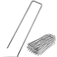 GardenGloss® Anti-ROST Erdanker aus Stahl für Extrem Harten Boden - 200 MM Lang, 25 MM Breit, Ø 3.8 MM (25 Stück)