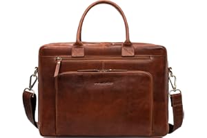 Marc Peter® Hamilton Businesstasche Herren Leder 15,6 Zoll | Leder Laptoptasche | Groß Aktentasche Umhängetasche aus Vintage Rindsleder