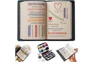 HAOKELAI 2026 New Embroidery Stitch Book Kit, Portable All Scenario Embroidery Stitch Book, Sewing Books for Beginners, DIY High-Density Embroidery Books for Beginners and Craft Lovers