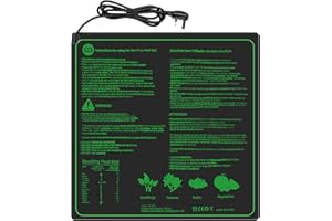 Hyindoor Keimling Heizmatte Beheizte Anzuchtkasten Dauerhaft Wasserdicht Keimling Heizkissen für Winter Hydrokultur Indoor Keimung 50 x 50 cm