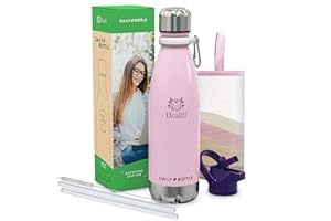 LG Luxury & Grace Borraccia Termica in Acciaio Inox 500 ml. Botiglia Termo senza BPA per Bevande Calde e Fredde. Sottovuoto a Doppia Parete e Senza Perdite. Borsa Portabile in Neoprene + Moschettone.