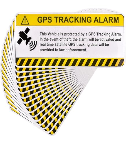 Adesivi Anti-Furto Per Bici Con Scritta GPS Tracking - 2 Pezzi, Nero, Resistente Alle Intemperie