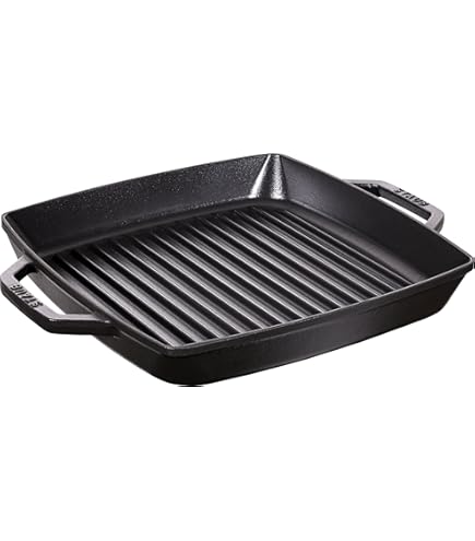 STAUB Fonte Pur Gril Rond 26 cm Noir Mat - 2,7 kg