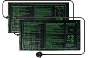 Everkeen Seedling Heat Mat,2 Pack Waterproof Heated Mat For Plants Winter Greenhouse Hydroponic Plant HeatMat For Seedling Germination and Reptile Indoor 10"x20.75"(25 * 52cm)