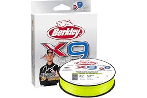 Berkley Unisex's X9JBFS50-GG Jordan Lee x9 Braid-X9JBFS50-GG-Superline, płomień zielony, 164 yd | 150 m
