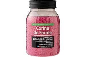 Corine de Farme Sels de Bain Marins Calm - Rose 500g | Relaxation et Bien-être | Ingrédients Naturels | Parfum Apaisant | Soin du Corps | Idéal pour la Détente