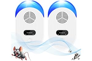 TRAVEL PACKAGING CUBE Ultrasonic Pest Repeller 2 Pack-Powerful Mouse Repeller Plug in Pest Control - Ultrasonic rat repellent- electronic Mosquito Repellent-Ideal for Mice,Mosquitoes, Cockroach, Moths, Ants (2 pack)