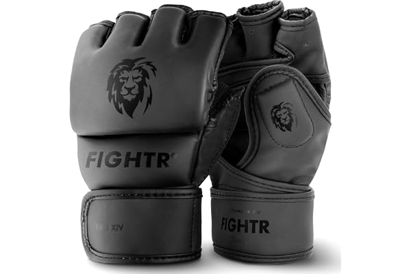 FIGHTR® Professionella MMA-handskar för grappling sparring, träning, kickboxning, kampsport, Muay Thai boxningssäck, sandsäck repor boxning