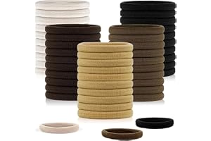 Hanyousheng 50 st elastiskt hårband, elastiskt flickhår sömlöst, elastiskt elastiskt 4 cm tjockt hår, för kvinnor, män och barn
