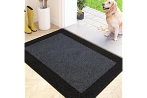 FCSDETAIL Dirt Trapper Indoor Door Mat 50 x 80 cm, Non-slip Entrance Rug, Machine Washable Dog Doormat, Inside Floor Mat for Entryway, Muddy Shoes & Paws