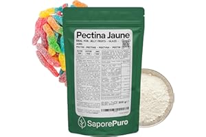 SaporePuro Pectina Jaune 200 g - Gelificante Naturale ad Alto Potere Addensante per Marmellate e Gelatine - SENZA GLUTINE