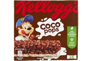 Kellogg's Coco Pops Barrette | Barrette di riso soffiato al cacao | Confezione da 120g (6 x 20g)
