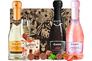 ANT & CHID The Prosecco Collection - Canti Prosecco|Canti Asti| Canti Rose + 1 x Mini Truffle Gift set for Women - Gift set for Her|Birthday Gifts for Women|Gift ideas for her - Ideal for All Occassions
