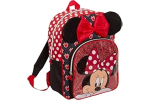 Disney Minnie Mouse Sac à dos pour filles - Sac à dos d'école de luxe - Sac à dos pour enfants - Sac à dos à déjeuner