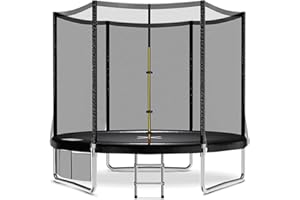 ‎JUMMICO JUMMICO Trampolin Outdoor Ø 183/228/305/366/427 cm, Gartentrampolin für Kinder mit Leiter und Seitentasche