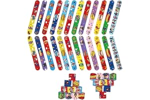 POPOYU 24 Pezzi Braccialetti e Schiaffo Supereroi per Bambini - Decorazioni