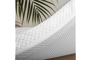 REAL CONFORT Cubrecolchon Topper 100% Viscoelastico | 150 x 190cm | Grosor 7CM | Fabricado en España | Libera Presion Cervical y Lumbar | Tratamiento Bambu | Anti-alergenico | Transpirable