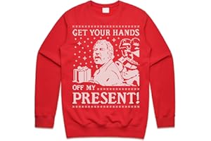 Sanfran Clothing Get Your Hands Off My Present Top Christmas Xmas Funny Democracy Manifest Gift Meme Jumper Sweater