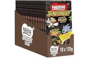 NESTLÉ Nestle Jungly Tableta de Chocolate Negro, 18 x 125 g