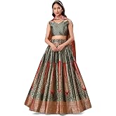 Nitimatta Lehenga Choli Da Donna Readymade Indiano Festa Di Nozze Abiti Da Donna Crema E Verde Small 127927786