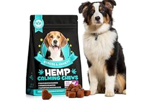 UOCASI Snack calmanti per cani,snack e integratori calmanti per cani,aiuto per la separazione dall'ansia, problemi di viaggio, reattività,abbaiare, sollievo dallo stress,iperattività,aggressività(Beef_60Pcs)