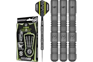WINMAU Dartset – Michael Van Gerwen MvG exakt stålspetspilar – inkluderar dartflyg och stjälkar, finns i 21,5 g, 23 g, 24 g o