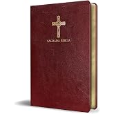 Biblia Cat&oacute;lica en espa&ntilde;ol. S&iacute;mil piel vinotinto, tama&ntilde;o compacto / Catholic Bible. Spanish-Language, Leathersoft, Wine, Comp