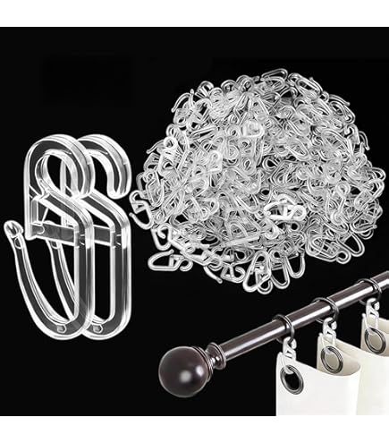 Rewagi stuks overclipshaken voor vlakke ringen, gordijnhaken, overclipshaken, gordijnaccessoires - transparant (100 stuks Rewagi stuks overclipshaken voor vlakke ringen, gordijnhaken, overclipshaken, gordijnaccessoires - transparant (100 stuks