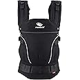 manduca First Baby Carrier, Adjustable & Versatile Baby and Toddler Carrier (3.5 up to 20 kg), Front, Hip & Back Carrying Baby Sling, Made of Organic Cotton, One Size/Nightblack